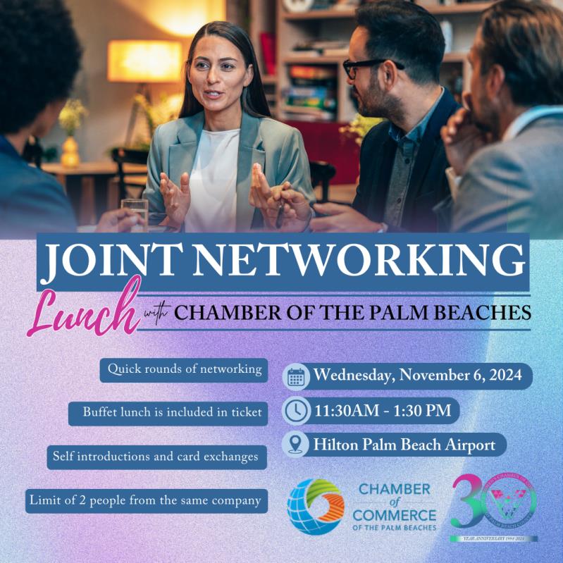 Joint Networking Lunch with Chamber of the Palm Beaches